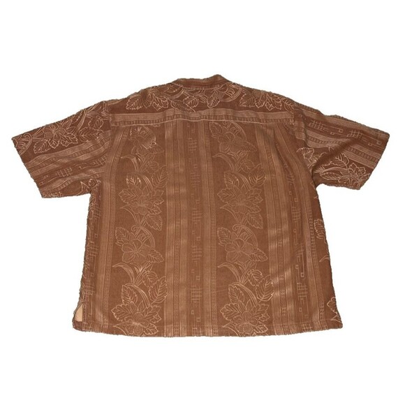 Jamaica Jaxx Hawaiian Shirt XL Silk Camp Floral Tiki Aloha Button Orange - Picture 2 of 6